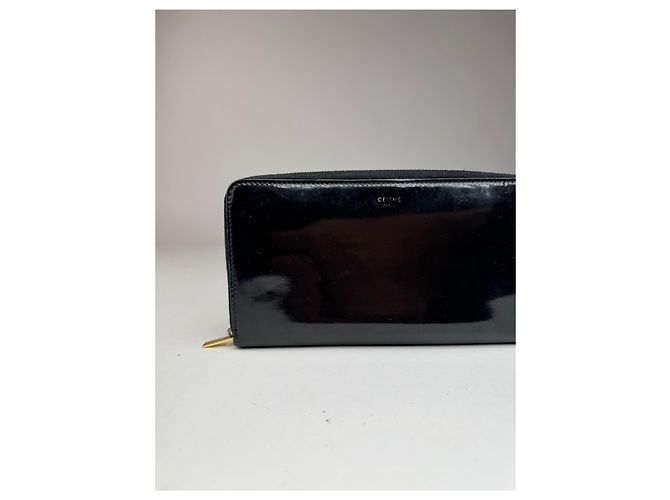 Céline Vintage Celine Paris Patent Leather Wallet black - view 3
