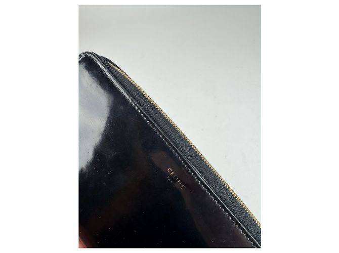 Céline Vintage Celine Paris Patent Leather Wallet black - view 5
