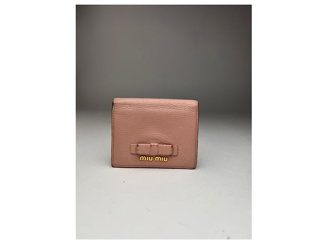 Vintage Miu Miu Leather wallet pink - view 11
