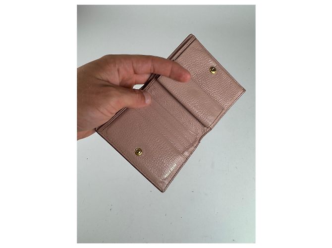 Vintage Miu Miu Leather wallet pink - view 4