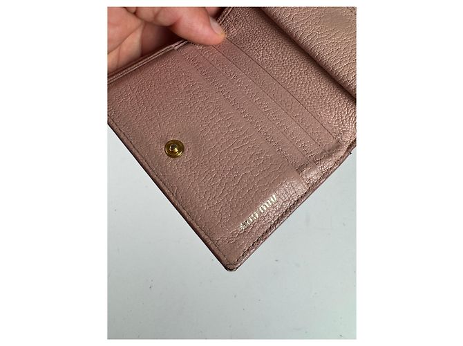 Vintage Miu Miu Leather wallet pink - view 5