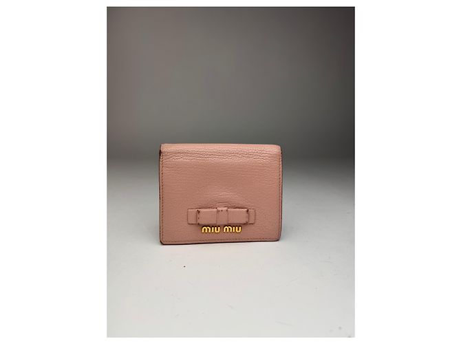 Vintage Miu Miu Leather wallet pink - view 8