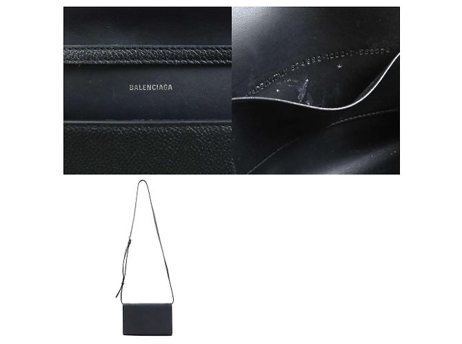 Everyday Pochette in pelle nera Balenciaga Nero - vista 5