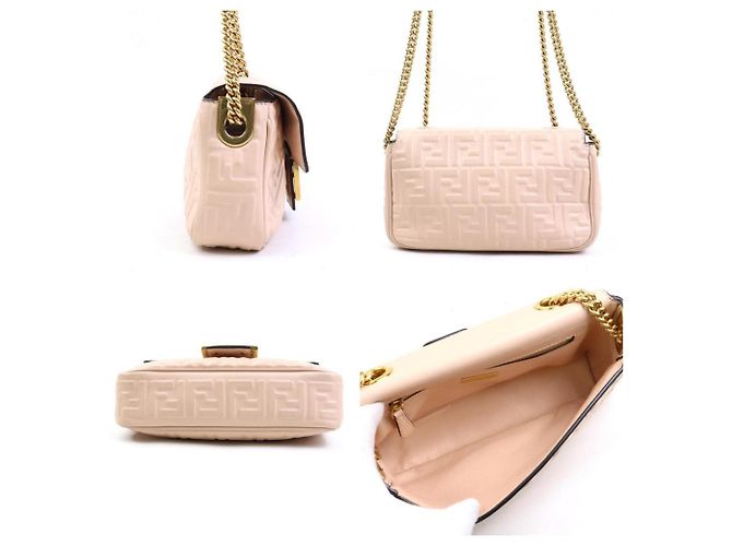 Borsa a spalla Fendi Baguette Chain Beige - vista 2
