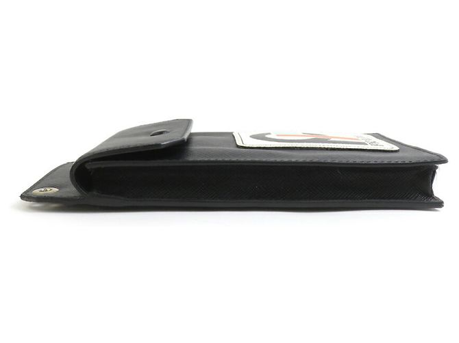 Borsa a spalla in pelle Prada con pochette per smartphone Nero - vista 3