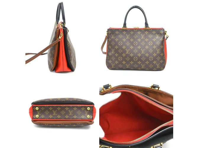 Borsa Louis Vuitton Monogram Mille-feuille Nero Rosso Monogramma - vista 2