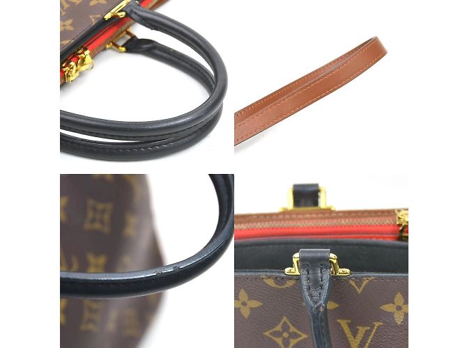 Borsa Louis Vuitton Monogram Mille-feuille Nero Rosso Monogramma - vista 4