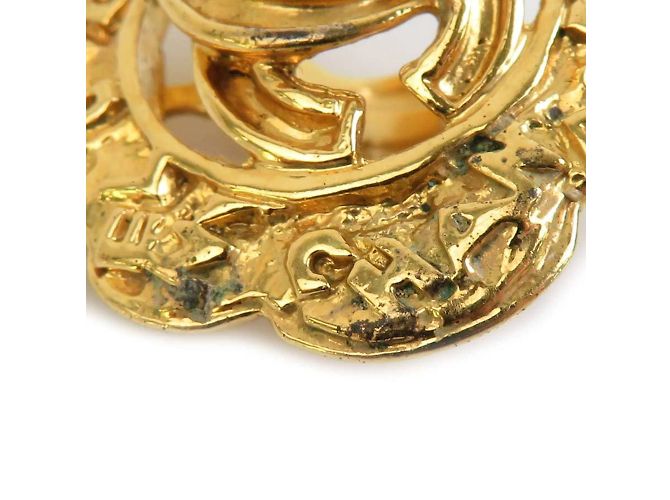 Timeless Orecchini a clip in metallo dorato Chanel Coco Mark D'oro - vista 4