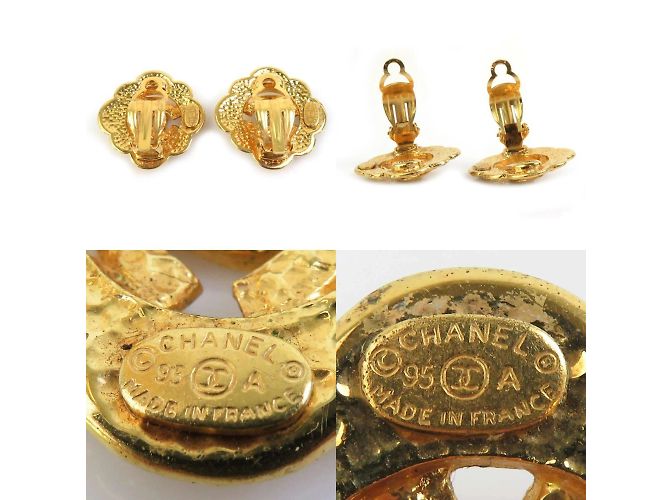 Timeless Orecchini a clip in metallo dorato Chanel Coco Mark D'oro - vista 5
