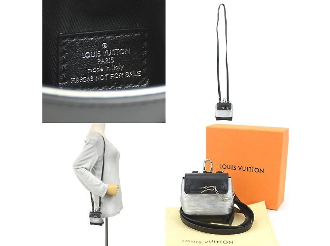 Borsa a Spalla Steamer Micro Epi Louis Vuitton Nero Argento - vista 5