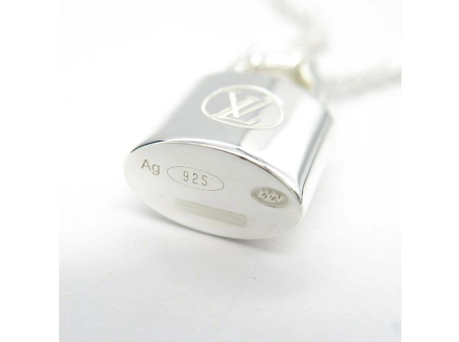Collana Pendente Lockit Louis Vuitton Argento - vista 3