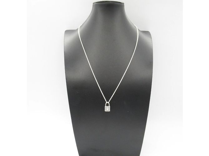 Collana Pendente Lockit Louis Vuitton Argento - vista 4