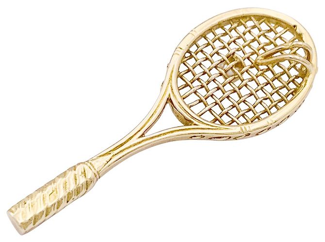 Autre Marque Pendente "Racchetta", oro giallo, perla. - vista 3