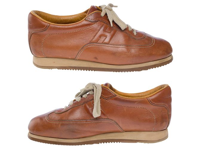 Hermès HERMES Braune Lederschuhe - 102214 - Ansicht 7
