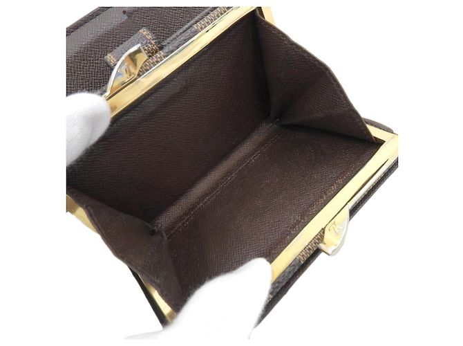 Billetera Bifold Damier Louis Vuitton N61664 Castaño - vista 4