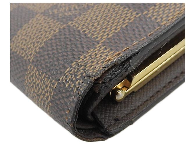 Billetera Bifold Damier Louis Vuitton N61664 Castaño - vista 5