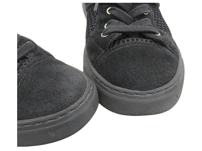 Sneakers in mesh con logo Chanel in pelle scamosciata nera Nero - vista 3