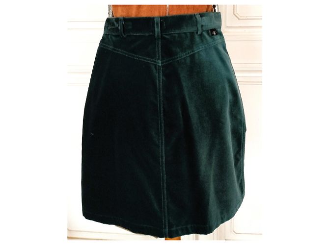 CALVIN KLEIN ROCK ROCK TRENDY PANNE VELVET SMARAGD M 28 ODER T 34 Grün - Ansicht 11