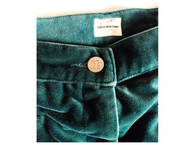 CALVIN KLEIN ROCK ROCK TRENDY PANNE VELVET SMARAGD M 28 ODER T 34 Grün - Ansicht 13