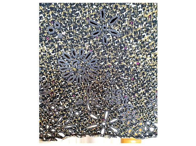 GONNA CHRISTIAN LACROIX GONNA PATCHWORK DENIM..WOOL....PIZZO T 34/36 Multicolore - vista 19