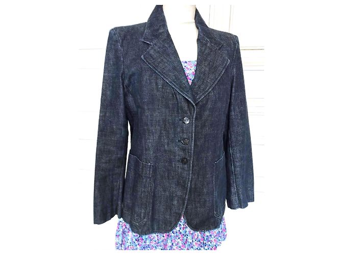 KENZO VESTE JACKE BASIC TRENDY DENIM T 42/44 Blau - Ansicht 2