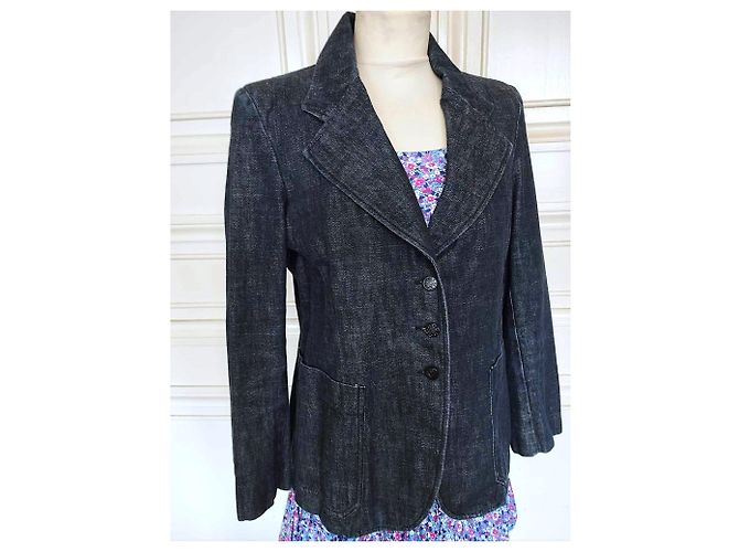 KENZO VESTE JACKE BASIC TRENDY DENIM T 42/44 Blau - Ansicht 6