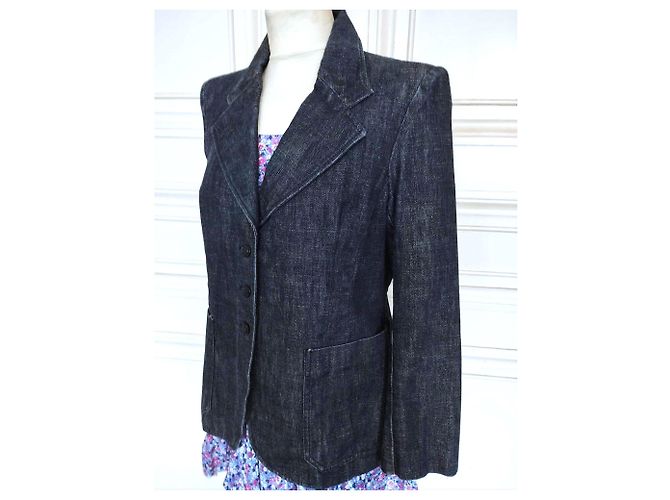 KENZO VESTE JACKE BASIC TRENDY DENIM T 42/44 Blau - Ansicht 7