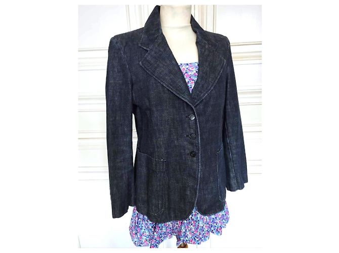 KENZO VESTE JACKE BASIC TRENDY DENIM T 42/44 Blau - Ansicht 8