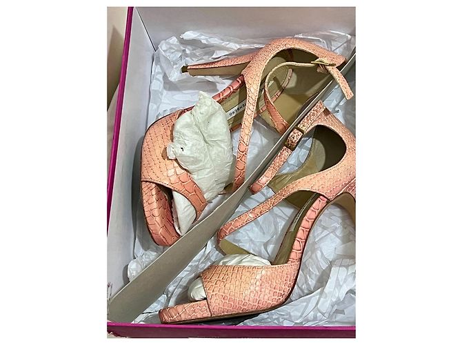 Diane Von Furstenberg Sandali con stampa serpente DvF Jujette Rosa Antico - vista 6
