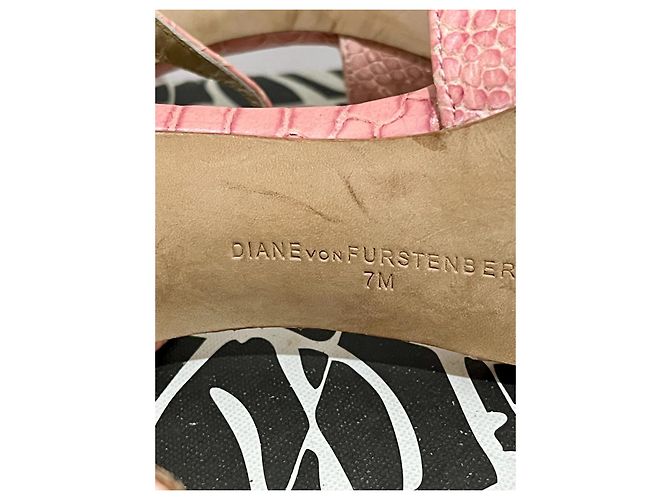Diane Von Furstenberg Sandali con stampa serpente DvF Jujette Rosa Antico - vista 8