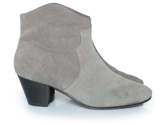 Botas de ante western en gris Isabel Marant - vista 4