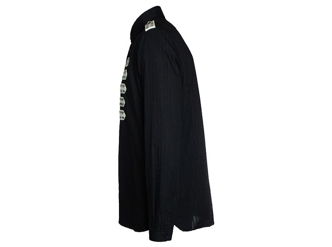 Camicia da ufficiale a righe Saint Laurent 2019 Nero - vista 2