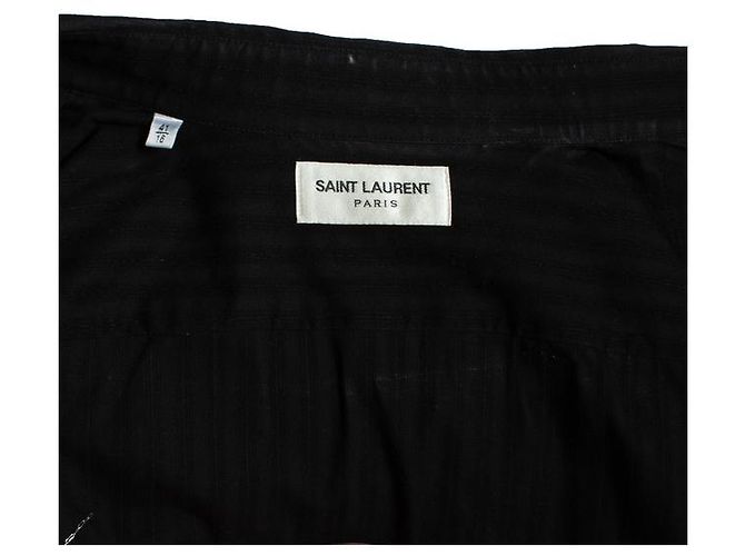 Camicia da ufficiale a righe Saint Laurent 2019 Nero - vista 5