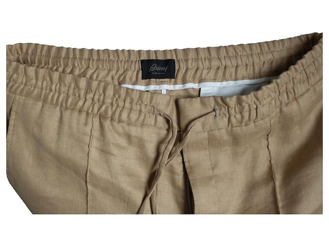 Bermuda Sidney de lino marrón de Brioni Castaño - vista 7