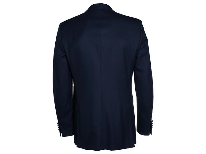 Burberry, Blazer in Marineblau mit schwarzem Kragen - Ansicht 3
