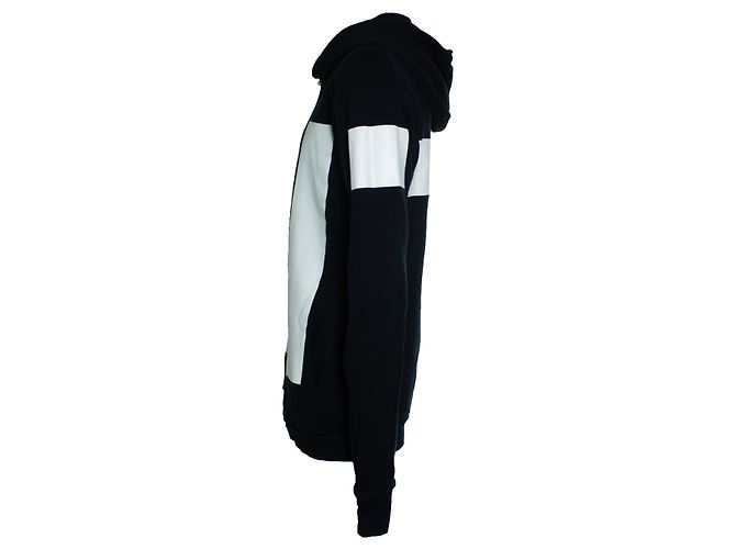 Autre Marque 11 Boris Bidjan, gestreifter schwarzer Hoodie Weiß - Ansicht 2