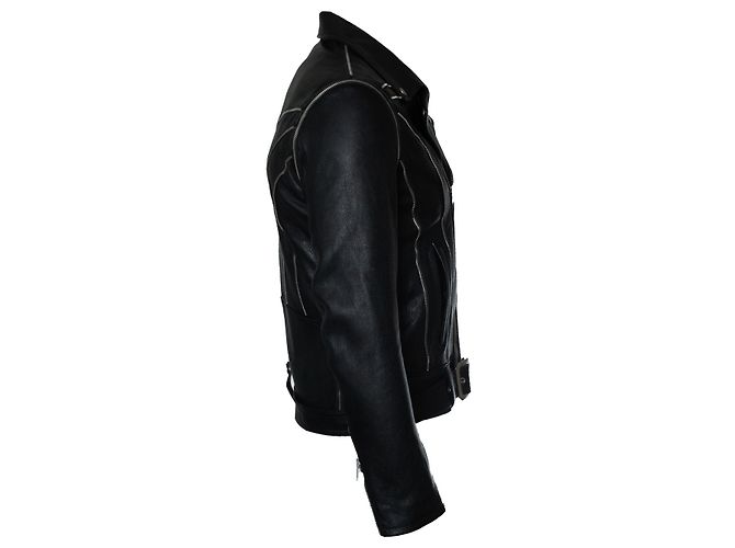 Saint Laurent, 2015 multi zipper leather jacket Black - view 4