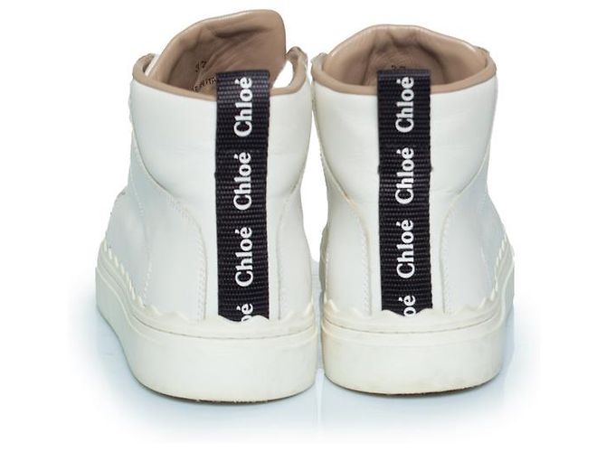 Chloé Weiße Lauren High-Top-Sneaker von Chloe - Ansicht 3