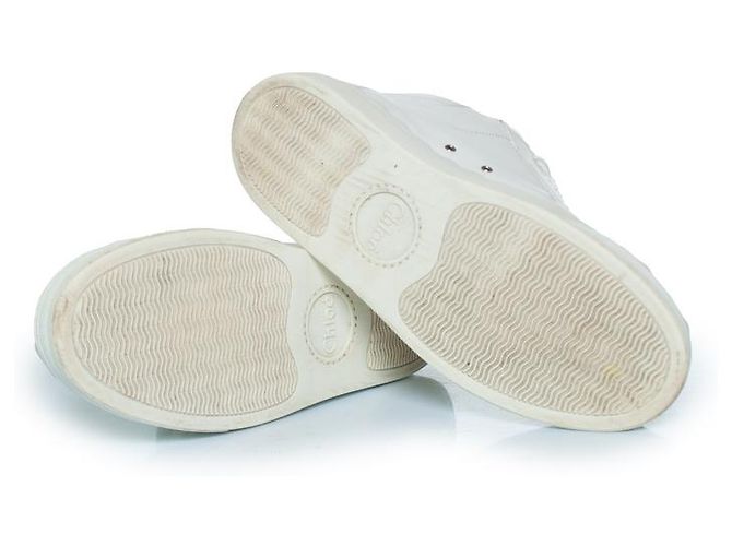 Chloé Weiße Lauren High-Top-Sneaker von Chloe - Ansicht 7