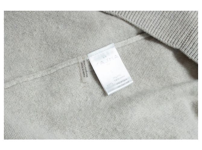Autre Marque Le Kasha, Graues Cashmere-Polo mit langen Ärmeln - Ansicht 6
