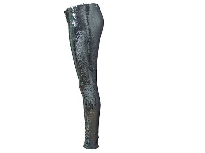 Isabel Marant, sequinned metallic legging Silvery - view 4