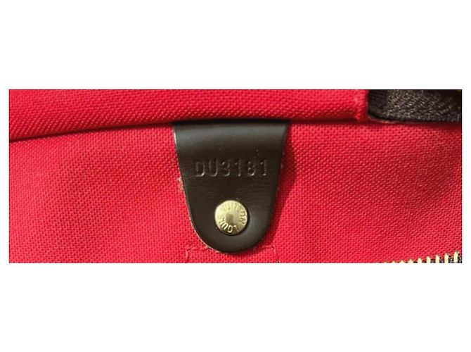 Borsa a mano Louis Vuitton Speedy 35 in pelle marrone - vista 4