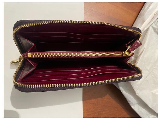 Cartera Miu Miu de piel de pelo rojo oscuro morado oscuro Burdeos - vista 2