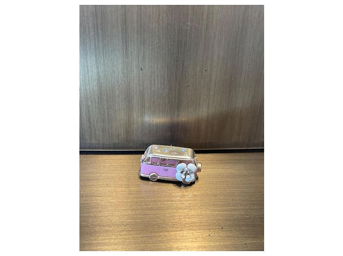 Spilla Chanel metallo rosa e rossa Rosso - vista 2
