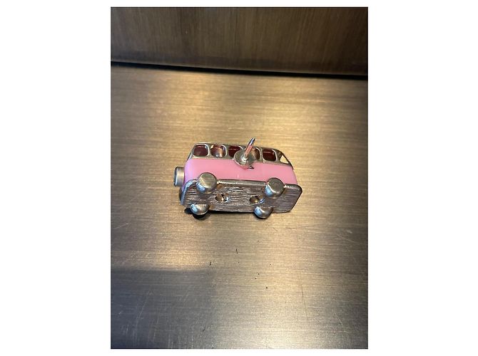 Spilla Chanel metallo rosa e rossa Rosso - vista 7