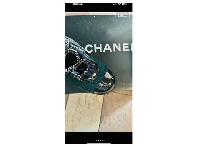 Cambon Chanel Red Calfskin Double Nero Multicolore - vista 3