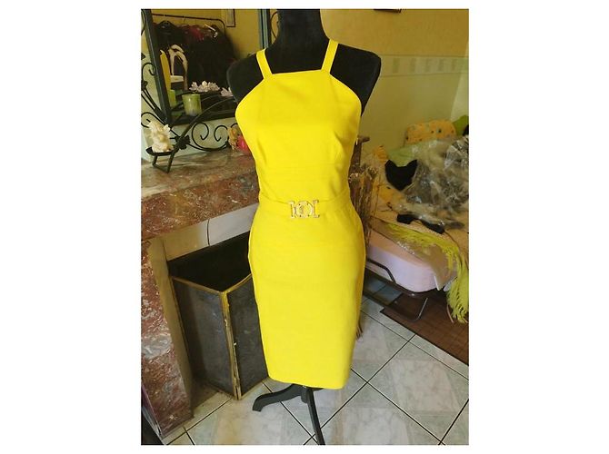 Gianni Versace Vestido bodycon amarelo Versace 42 IT - vista 13