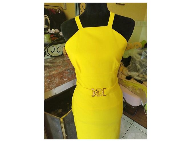 Gianni Versace Vestido bodycon amarelo Versace 42 IT - vista 15