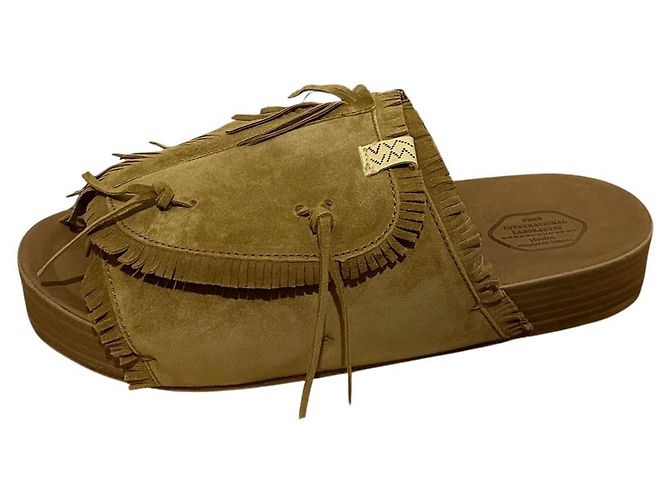 Sandali Visvim Christo Shaman-Folk in suede marrone - vista 4