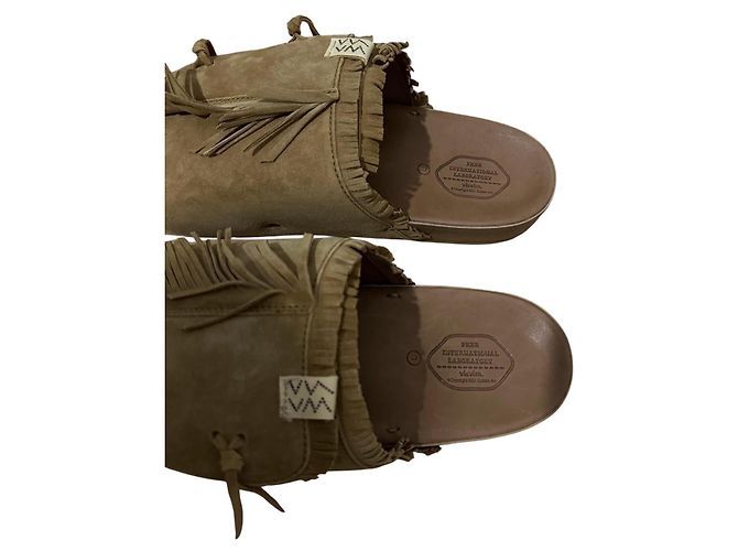 Sandali Visvim Christo Shaman-Folk in suede marrone - vista 6